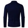 Kaxiya2021 Men's Knit Mock Turtleneck Pullover Long Sleeve Lightweight Thermal Sweaters Basic Slim Fit Cotton Base Layer Tops (Navy Blue,Large) view 2