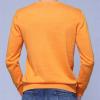 Men's Solid V Neck Sweaters Long Sleeve Breathable Knitting Pullover Classic Comfortably Soft Basic Knitwear Top (Orange,XX-Large) view 2