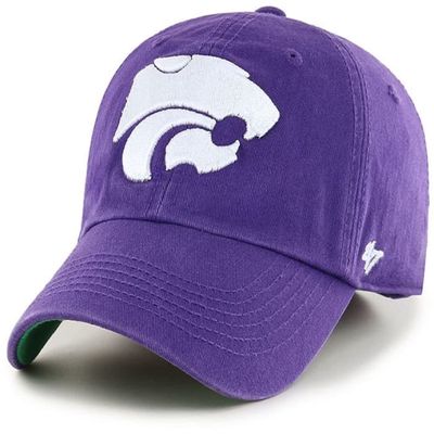 '47 NCAA Team Color Clean Up Adjustable Hat, One Size Fits All (Kansas State Wildcats Purple)