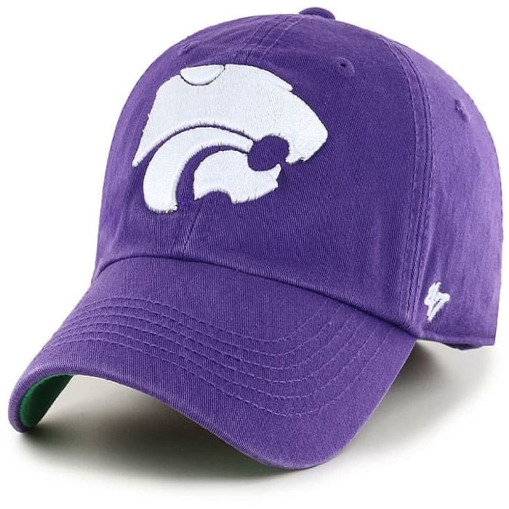 '47 NCAA Team Color Clean Up Adjustable Hat, One Size Fits All (Kansas State Wildcats Purple)