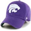 '47 NCAA Team Color Clean Up Adjustable Hat, One Size Fits All (Kansas State Wildcats Purple) view 1