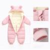 Infant Baby Girls Boys Warm Hooded Snowsuit Jumpsuit Down Coat Romper Padded Outwear Jacket Winter Snow Wear (Pink, 12-18 Months) view 3