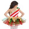 FEESHOW Children Girls Christmas Elf Santa Claus Frosty Snow-Man Costume Figure Ice Skating Ballet Dance Tutu Dress H Red 12 Years view 2
