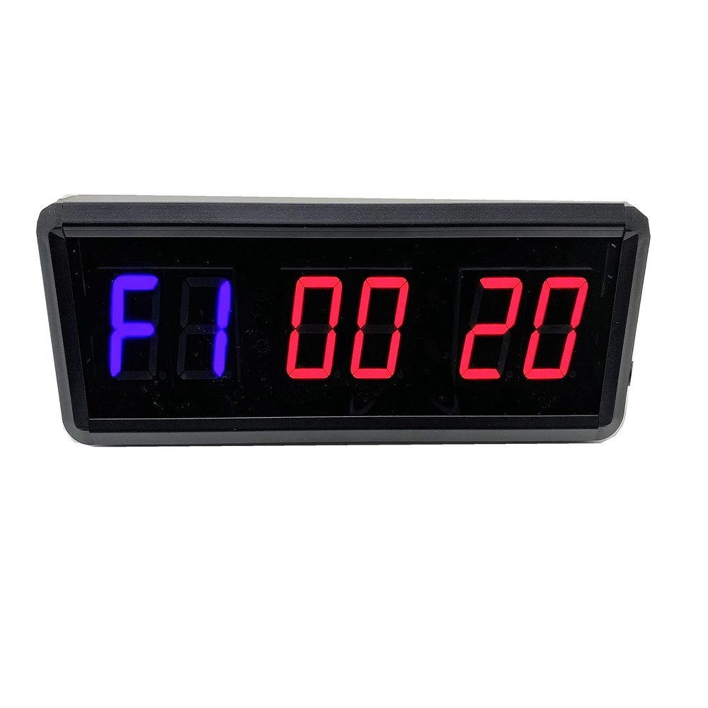 AZOOU Personal Tailor Interval Gym Timer Clock with Countdown countup Stopwatch for Interval & Tabata HIIT EMOM MMA Boxing Interval Training & so on, Blue & Red