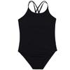 Fldy Kids Girls Ballet Dance Gymnastic Leotard Athletic Camisole Bodysuit Basic Spaghetti Strap Criss Cross Back Unitard Black 8-10 Years view 4