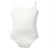 Fldy Kids Girls Ballet Dance Gymnastic Leotard Athletic Camisole Bodysuit Basic Spaghetti Strap Criss Cross Back Unitard White 7-8 Years view 1