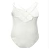 Fldy Kids Girls Ballet Dance Gymnastic Leotard Athletic Camisole Bodysuit Basic Spaghetti Strap Criss Cross Back Unitard White 7-8 Years view 2