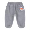 Freebily Toddler Kids Girls Casual Corduroy Pants Cute Cartoon Print Elastic Waist Trousers Outfits Grey 12-18 Months view 1