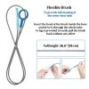 8 Pcs Set Reservoirs Backpack Accessories Hydration Bladder Cleaning Kit with Flexible Long Brush for Hose, Small Bite Valve and Big Brush, Drying Collapsible Bladder Frame, Carrying Pouch (Blue) view 3