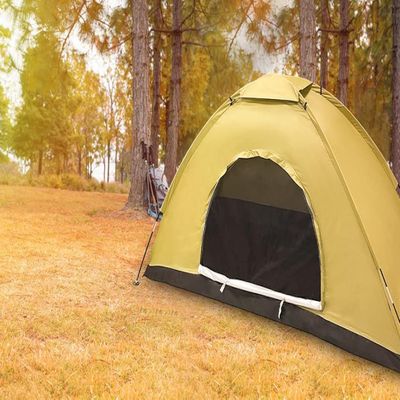 Sutekus Single Tent Camouflage Patterns Camping Tent Backpacking Tent for Camping Hiking Outdoor Equipment (Single - Khaki)