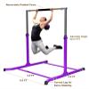 Athletic Bar Expandable Gymnastics Kip Bar Set with Balance Beam, 6'x4' Mat for Kids, Horizontal Bar Junior Gymnastic Training Exercise Gymnast Home Gym Adjustable 3 to 5 FT Fiberglass Rail (Purple) view 4