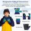 Kids Winter Gloves Waterproof Girls Boys Warm Snow Toddler Finger Gloves Mittens Navy Dinosaur S view 4