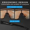 CHAESOW Cycling Glasses Polarized, 3 Interchangeable Lenses, UV Cycling Sunglasses Mens Womens, Sport Sunglasses view 4
