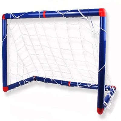LSDRALOBBEB Mini Soccer Goal Portable Soccer Net Pop Up Goal Nets Indoor Outdoor Small Football Goal Mini Portable Foldable Football Goal Net 1108(Color:Blue;Size:90x47x60cm)