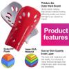 ANCIRS 2 Pairs Soccer Shin Guards for Youth, Breathable Shin Guard Sleeves for Football Games, Protective EVA Cushion for Youth Men & Women- White & Red view 3