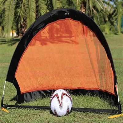 LSDRALOBBEB Mini Soccer Goal Portable Soccer Net Pop Up Goal Nets Foldable Portable Football Goal Beach Football Goal Portable Soccer Goal Children's Football Goal Mobile Small Goal 1108(Color:Orange