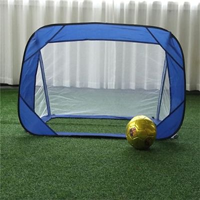 Mini Soccer Goal Portable Soccer Net Pop Up Goal Nets Folding Portable Small Football Goal Outdoor Mini Simple Children Indoor Quick Set-Up Portable Soccer Goal Household LSDRALOBBEB 1108(Color:Blue;S