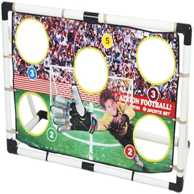 LSDRALOBBEB Mini Soccer Goal Portable Soccer Net Pop Up Goal Nets Portable Soccer Goal Children's Football Goal Mini Home Folding Portable Indoor Simple Frame 1108(Color:White;Size:121x54x79cm)