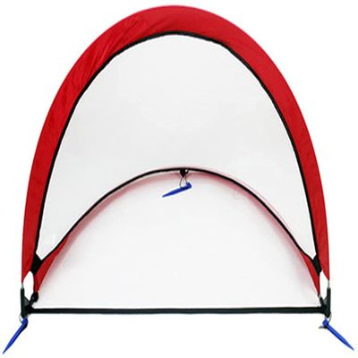 LSDRALOBBEB Mini Soccer Goal Portable Soccer Net Pop Up Goal Nets Children's Portable Rebound Football Goal Football Frame Children's Shooting Goal Portable Soccer Goal 1108(Color:Red;Size:120x90cm)