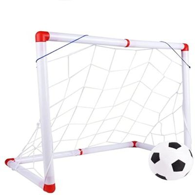 LSDRALOBBEB Mini Soccer Goal Portable Soccer Net Pop Up Goal Nets Foldable Portable Portable Soccer Goal Children's Football Goal 1108(Color:White;Size:120x45x71cm)