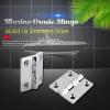 AMYSPORTS Heavy Duty Boat Hinge Strap Mirror Polished Marine Hinges Mount Hardware Hatch Stainless Hinge Door Corrosion Resistance SUS316 1.97 inch x 1.97 inch 2pcs view 2