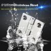 AMYSPORTS Heavy Duty Boat Hinge Strap Mirror Polished Marine Hinges Mount Hardware Hatch Stainless Hinge Door Corrosion Resistance SUS316 1.97 inch x 1.97 inch 2pcs view 3