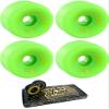 64mm Speedlab Wheels The Lab Green / Yellow Skateboard Wheels - 99a with Viper Strike 8mm Precision ABEC 7 Skateboard Bearings - Bundle of 2 items view 1