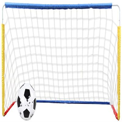 LSDRALOBBEB Mini Soccer Goal Portable Soccer Net Pop Up Goal Nets Home Indoor Outdoor Small Football Frame Mini Portable Foldable Football Stand 1108(Color:White;Size:125x75x55cm)