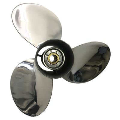 CAPTAIN Propeller fit Evinrude/Johnson Outboard Engine 90-140hp 15 Tooth Spline RH Steel Stainless (13 7/8x19)