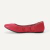 Amazon Essentials Women's Comfortable Round Toe Ballet Flats, Cushioned Memory Foam, Bright Poppy Red, 14 Wide view 4