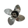 Captain Propeller 4 Blade Fit Evinrude Johnson Outboard Engine 15hp 20hp 25hp 30hp 35hp 14 Tooth Spline Steel Stainless (9.9x9) view 1