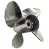 Captain Propeller 4 Blade Fit Evinrude Johnson Outboard Engine 15hp 20hp 25hp 30hp 35hp 14 Tooth Spline Steel Stainless (9.9x9) view 4
