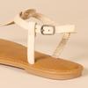 Amazon Essentials Women's Casual Thong Sandal with Ankle Strap, Light Beige, 10.5 Wide view 2