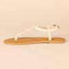 Amazon Essentials Women's Casual Thong Sandal with Ankle Strap, Light Beige, 10.5 Wide view 3