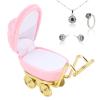 YUYTE Mini Jewelry Travel Case, Baby Carriage Jewelry Box, Personalized Jewelry Gift Organizer, Earrings Necklace Packaging Case, Christmas Valentine's Day Ideas for Women Girls() view 1