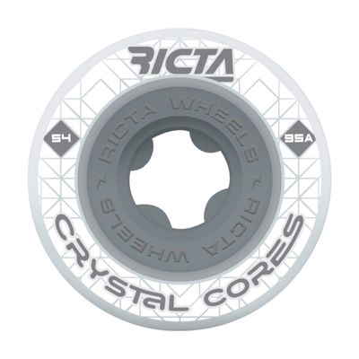 Clear Grey Ricta Crystal Cores 54mm 95a Wheels