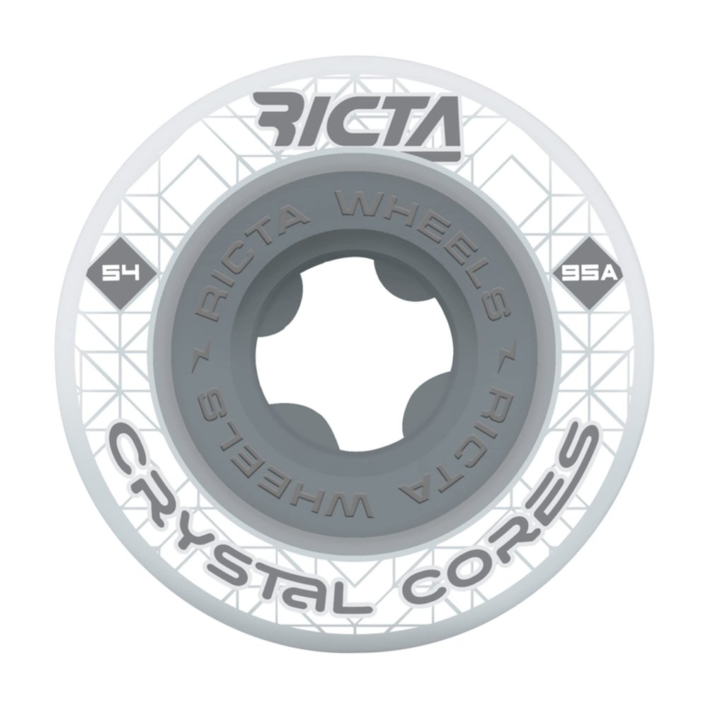 Clear Grey Ricta Crystal Cores 54mm 95a Wheels