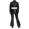 dollhouse Women's Contouring brownVegan Leather Flare with Side Slit and Exposed Buttons, Truffle, 11 view 2