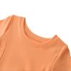 Little Girls Short Sleeve Swing Dress Kids A-Line Skater Twirl Summer Casual Dresses (Orange,7T) view 3