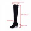 Bcshiye Women's Over The Knee Thigh High Chunky Heel Boots Long Stretch Sexy Long Boots Pointed Toe Stretch Knee Boots view 3