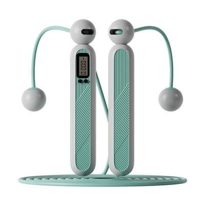 Weighted Ropeless Jump Rope Ropeless Jump Rope Cordless 2 in 1 for Fitness Training Skipping Rope Rope Skipping, Counting Skipping Rope, Fitness Equipment for Girls (Color : Blue)