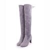 Bcshiye Women's Over The Knee Thigh High Chunky Heel Boots Long Stretch Sexy Long Boots Pointed Toe Stretch Knee Boots view 4