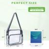 MAY TREE Clear Messenger Bag Stadium Approved Clear Bag Purse for Stadium Events Concert Sport Work (Grey) view 3