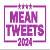 Cartat2s (2) Mean Tweets 2024 Vinyl Decal | 6 X 3.5 inches | Fits Cars Trucks SUV RV | Biden Trump Window Sticker | 8 Colors (2 Purple) view 1