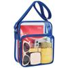 MAY TREE Clear Messenger Bag Stadium Approved Clear Bag Purse for Stadium Events Concert Sport Work (Blue) view 1