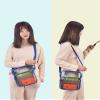 MAY TREE Clear Messenger Bag Stadium Approved Clear Bag Purse for Stadium Events Concert Sport Work (Blue) view 2