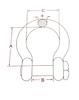 US STAINLESS Stainless Steel 316 Anchor Shackle with Square Head Pin 1/2" (12mm) Marine Grade view 2