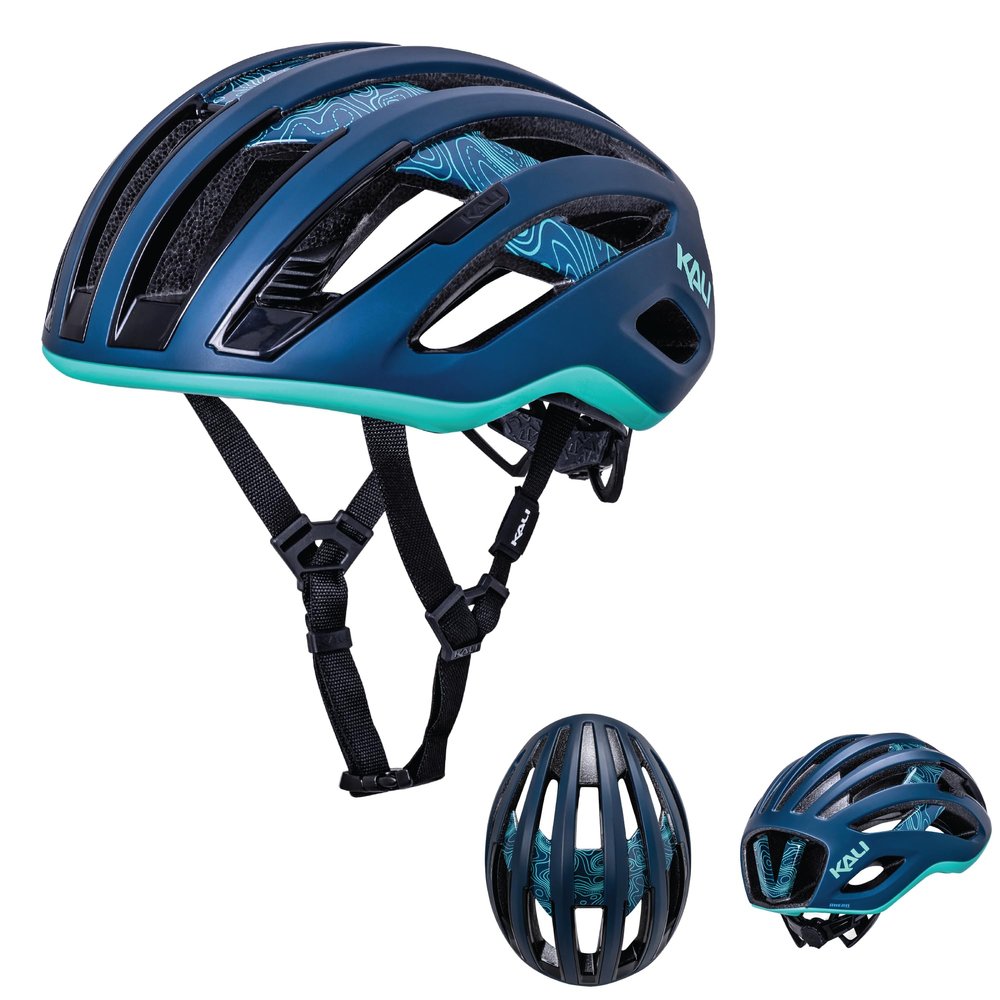 Kali Protectives Grit Road Bicycle Helmet for Adults, Road Bike Helmets for Men and Women; Helmet with Maximum Vents for Urban Road Cycling (Large/X-Large, Topo Matte Teal)