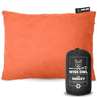 Wise Owl Outfitters Camping Pillow Memory Foam Travel Pillow for Airplane Sleeping, Hiking, Backpacking & Outdoor Use - Small & Portable for Adults, Car, Camp & Tent