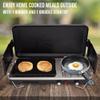 Hike Crew 2-in-1 Gas Camping Stove and Griddle, Portable Propane Burner w/Integrated Igniter & Stainless Drip Tray | Built-in Carrying Handle, Foldable Legs & Wind Panels | Includes Regulator view 4
